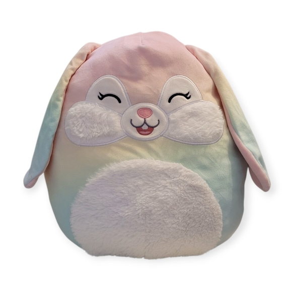 12" Candy The Rainbow Rabbit Squismallow - Picture 1 of 1
